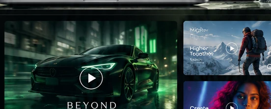 Storyboard concept for a cinematic automotive advertisement and motion graphics